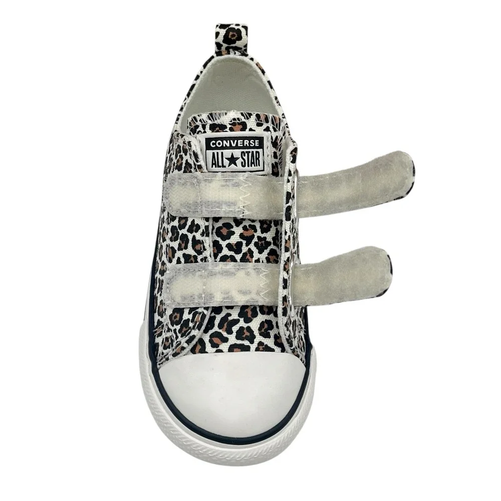 Converse Chuck Taylor Toddler Girls Slip-on Sneakers 9 Brown/White Leopard Print